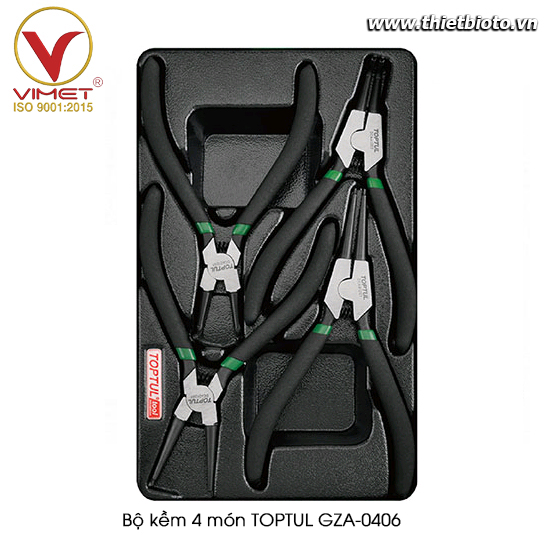 Bộ kềm 4 chi tiết TOPTUL GZA-0406